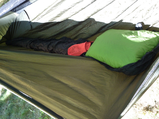 Liner and Pillow in WBBB hammock